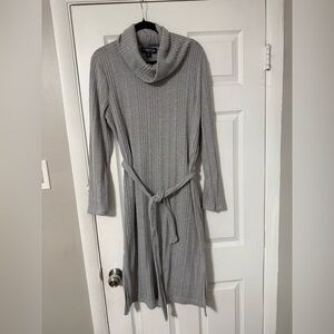 Harper Silver Long Sleeve Knit Dress